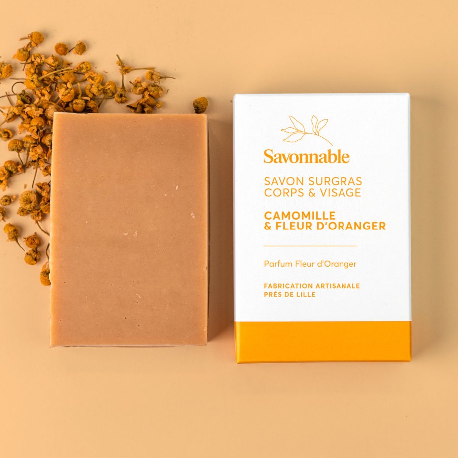 Savon solide <span>Camomille & Fleur d'Oranger</span> saponifié à froid