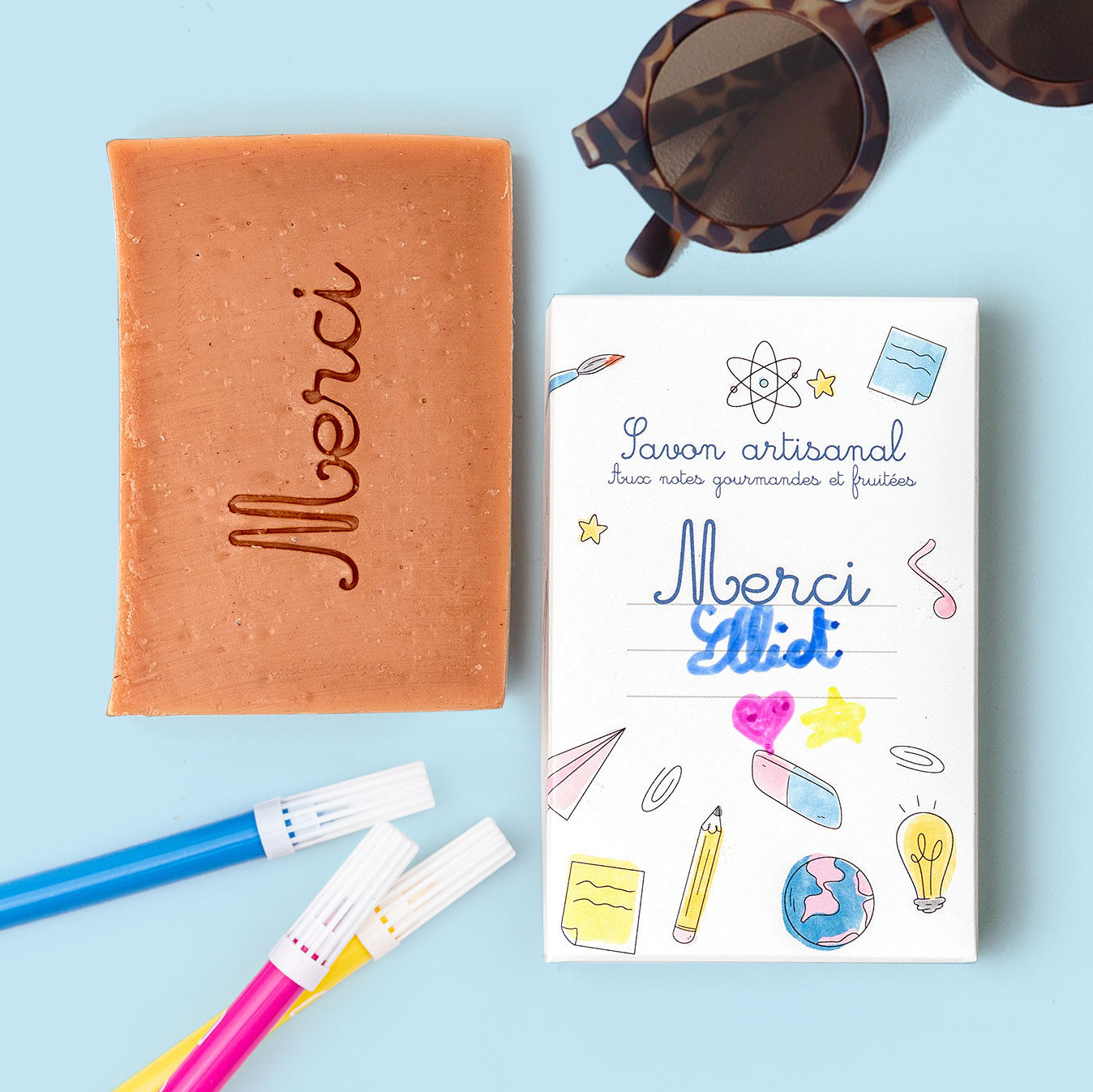 Édition personnalisable <span>Savon Merci Maîtresse, ATSEM...</span> saponifié à froid