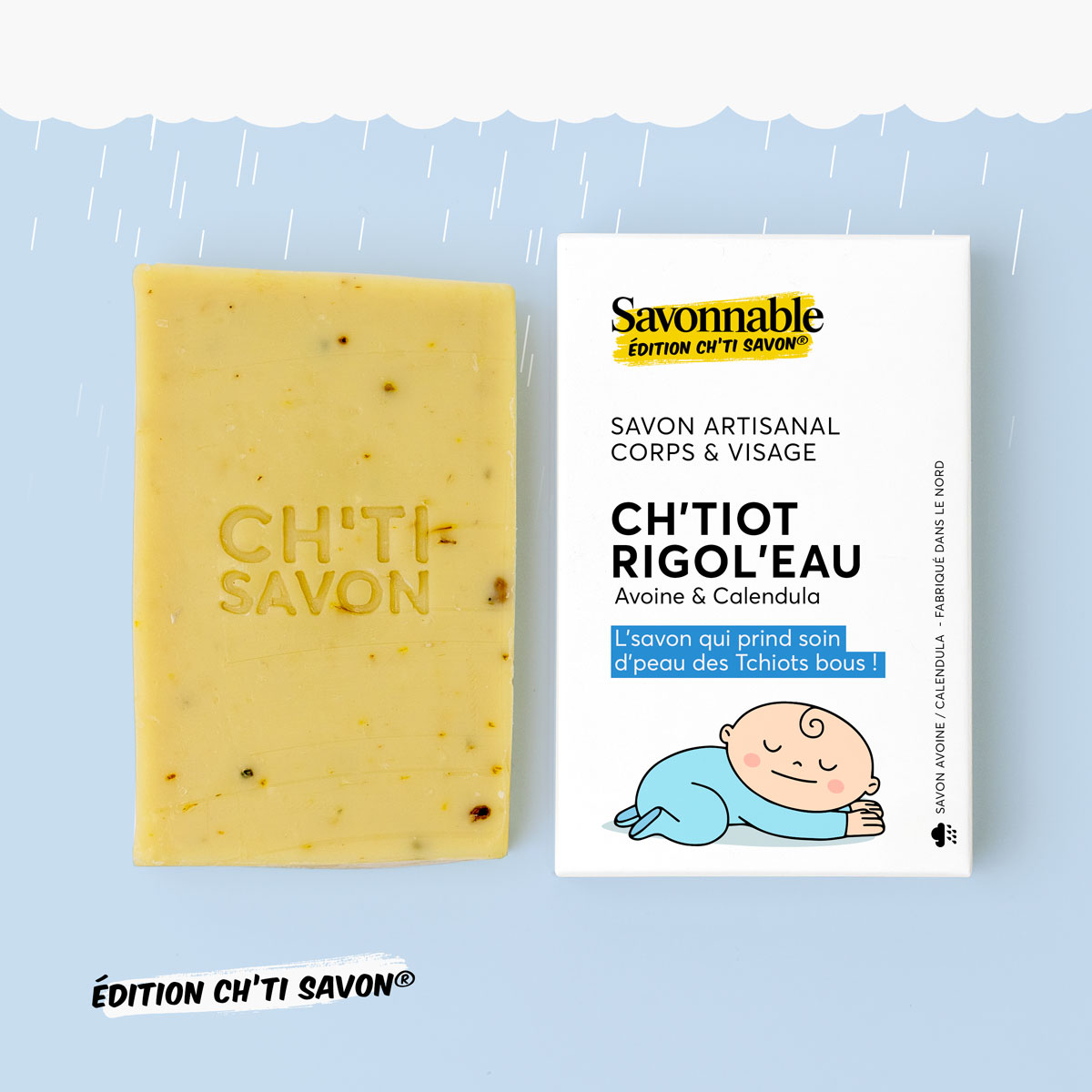 Édition Ch’ti Savon® <br><span>Ch’tiot Rigol’eau</span> saponifié à froid