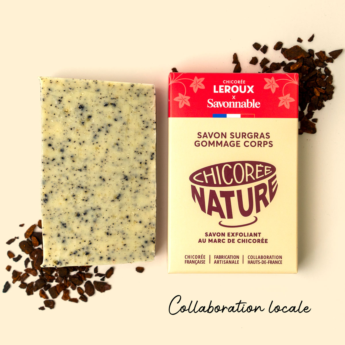 Savon exfoliant <span>Gommage Chicorée Leroux</span> saponifié à froid