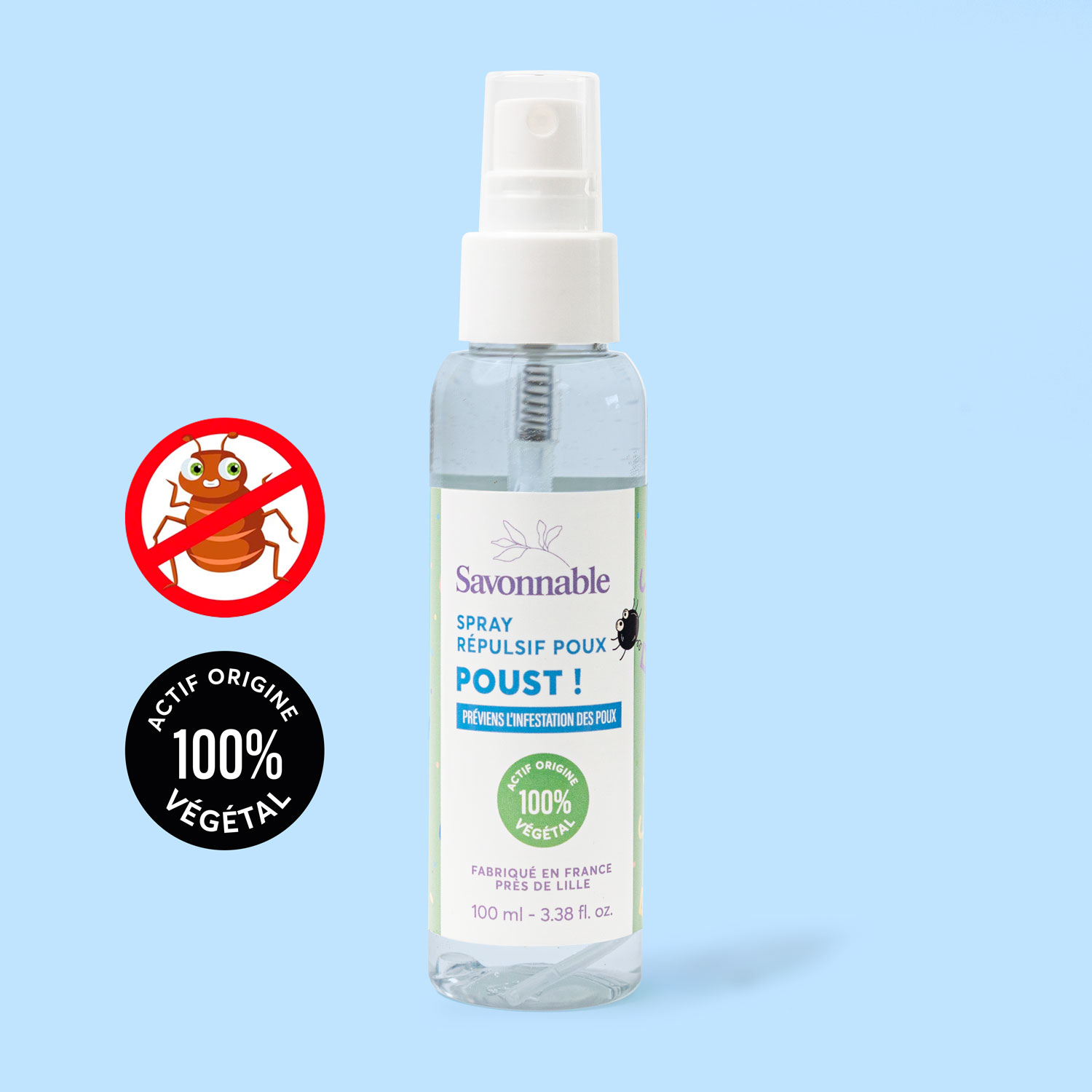 Spray répulsif<span> Poust ! Anti-poux</span> - Fabriqué en France